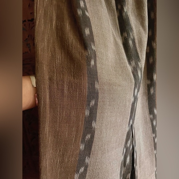 Vintage Ikat 100% cotton weaving maxi pencil skirt M - Picture 4 of 5